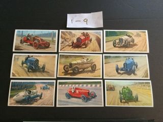 Mobil Oil The Story Of Grand Prix Motor Racing Full Set Of 36 Large Cards 1970