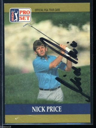 Nick Price Signed Autographed Auto 1990 Pro Set Pga Golf Card 23