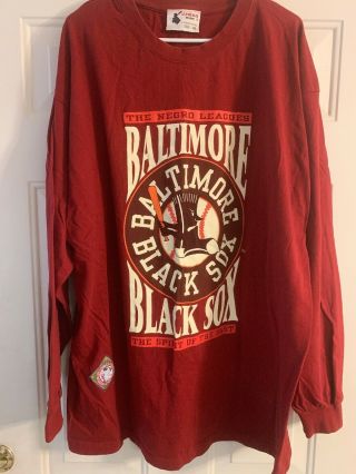 Baltimore Black Sox Negro League Museum Baseball Long Sleeve T Shirt Men 