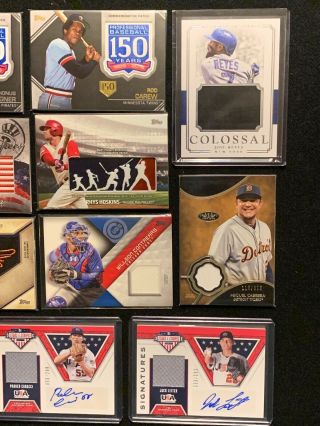 MLB 16 Card Relic And Relic Auto Lot 4