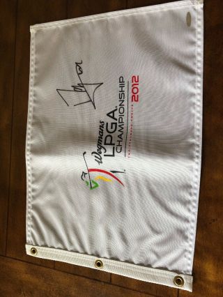 Shanshan Feng Auto Autographed 2012 Lpga Championship Pin Flag Uda