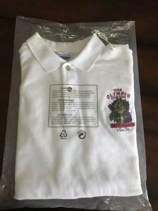 1996 Atlanta Olympic Mens Large Polo Shirt By Champion