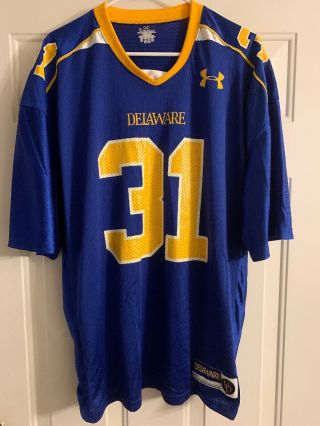 University Of Delaware Blue Hens 31 Football Jersey Under Armour Adult Size Xl