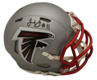 Julio Jones Autographed/signed Atlanta Falcons Blaze Mini Helmet Jsa 22536