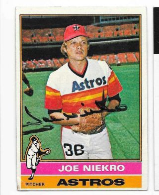 Joe Niekro 1976 Topps Signed Autographed Card 273 Astros Deceased