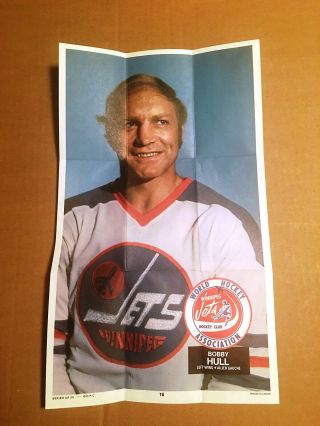 1973 - 74 Opc (o - Pee - Chee) Wha Hockey Poster: 16 Bobby Hull,  Winnipeg Jets