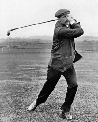 1912 British Pro Golfer Ted Ray Glossy 8x10 Photo Golf Pose Print Portrait