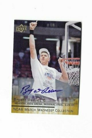 2013 - 14 Upper Deck Sp Authentic Bryant Reeves Auto Grizzlies Cowboy Big Country