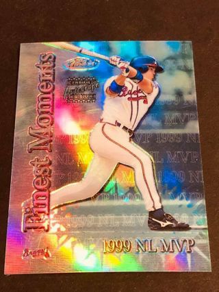2000 Topps Finest Moments Missing Auto Refractor Oversized Proof Chipper Jones