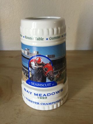 Famous Bay Meadows Race Track Limited Edition " Forever Champions " 1993 Mug