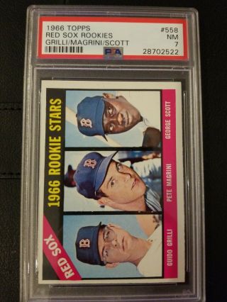 1966 Topps 558 George Scott Red Sox Rookies Psa 7 Rc Rookies