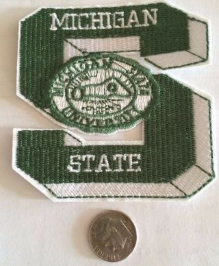 Msu Michigan State Spartans Vintage Embroidered Iron On Patch 3 " X 3 "