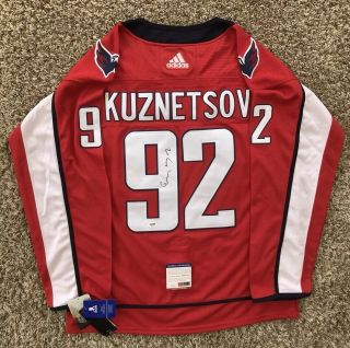 Evgeny Kuznetsov Signed Washington Capitals Stanley Cup Jersey Psa/dna 92