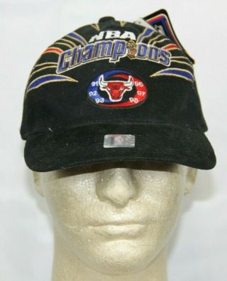 Vintage 1998 Starter Chicago Bulls Nba Championship Velcroback Hat Cap