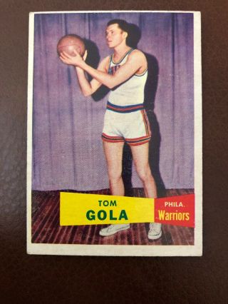 1957 - 58 Topps 44 Tom Gola Rookie Rc Ex,