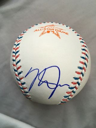 Mike Trout Signed Autograph Baseball 2017 All Star Game Miami Mlb Angels Mvp Hof