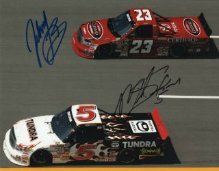 Johnny Benson And Mike Skinner Autographed Nascar Truck Series 8x10 Photo