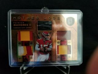 2019 Panini Gold Standard Patrick Mahomes ’d /49 Mother Lode 5 Patch