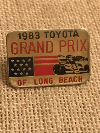 Vintage 1983 Toyota Grand Prix Of Long Beach Racing Pin