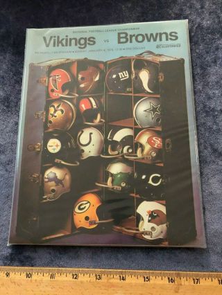 1970 Minnesota Vikings V Cleveland Browns Nfl Championship Football Game Program