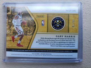 2018 - 19 Opulence Gary Harris Patch Auto 45/79 Nuggets 2