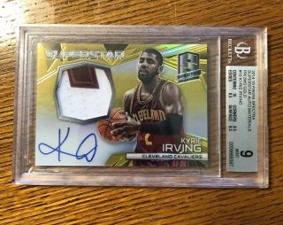 Kyrie Irving 14 - 15 Spectra Superstar Gold Auto /10 Graded Bgs 9/10 Autograph