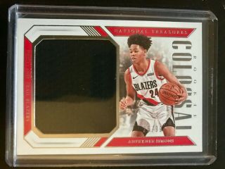 Anfernee Simons 2018 - 19 National Treasures Colossal Rookie Material Blazers Hot