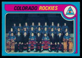 1979 - 80 Opc O Pee Chee Hockey 248 Colorado Rockies Team Card Ex - Nm Unmarked