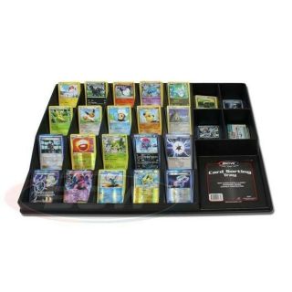 5 Bcw Large Black Plastic Gaming Trading Card Sorting Tray Organizer Displays