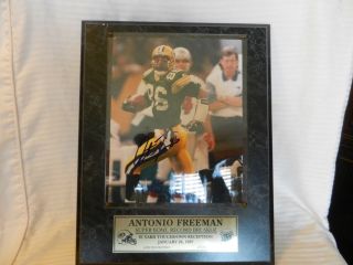 Antonio Freeman 86 Green Bay Packers Signed Photo Bowl 31 277/810 Plaque