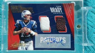 2018 Absolute Tom Brady Tools Of The Trade Dual Patch Autograph 2/10