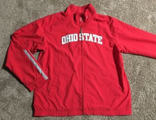 Nike Ohio State Buckeyes Spell Out Red Full Zip Jacket Men 