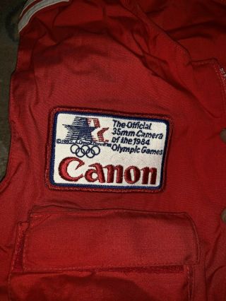 Photographers Vest 1984 LA Olympics Cannon Cameras 3