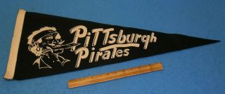 Vintage 1950s Pittsburgh Pirates Felt Pennant Baseball