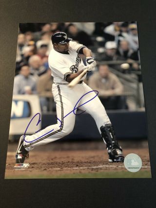 Carlos Lee Signed Autographed 8x10 Photo Auto Brewers Astros Baseball