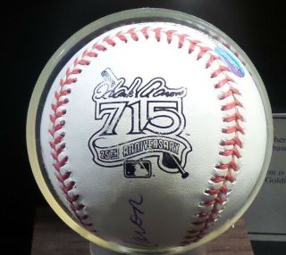 HANK AARON AUTOGRAPHED 715 OFFICIAL NATIONAL LEAGUE BASEBALL WITH HOLOGRAM 4