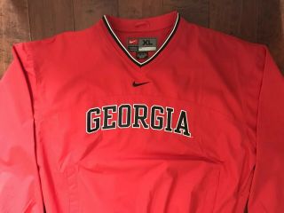 Nike Georgia Bulldogs Sweatshirt Pullover Red Pockets Men 