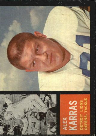 1962 Topps Football Card 58 Alex Karras - Vg - Ex