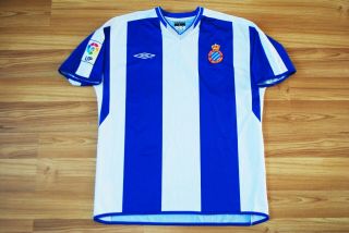 Espanyol Home Football Shirt 2004 2005 2006 Jersey Camiseta Maglia Umbro Vtg L