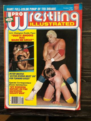 Pro Wrestling Illustrated October 1981 Ted Dibiase Dusty Rhodes Peter Mavivia