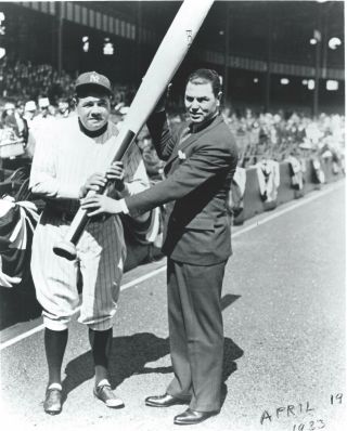 Babe Ruth & Jack Dempsey - 8 " X 10 " Photo - 1933 - Yankee Stadium - York