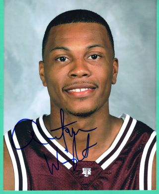 Antoine Wright Nba Texas A&m Hand Signed Autograph 8x10 Photo