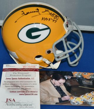 Forrest Gregg Signed Custom Facemask Mini Helmet Green Bay Packers Hof 1977 Jsa