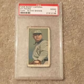 1909 - 11 T206 Cy Young,  Glove Shows Psa 2