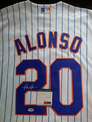 York Mets - Peter Alonso Autograph Majestic Jersey Psa/dna Rookie Graph 16491