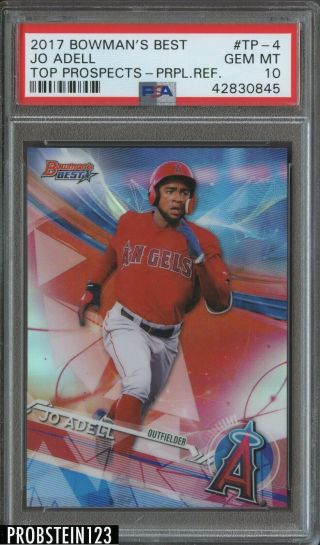 Psa 10 Jo Adell 2017 Bowmans Best Refractor Rc Ref Non - Auto Rookie Card Sp