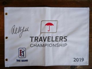 2019 Travelers Championship - Phil Mickelson Signed Course Pin Flag