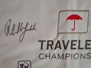 2019 TRAVELERS CHAMPIONSHIP - PHIL MICKELSON SIGNED COURSE PIN FLAG 2