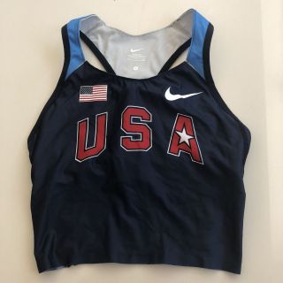 United States America Usa Track & Field Issued Nike Speed Jersey Top Women Small