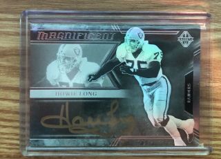 Howie Long Panini Majestic Magnificent Gold Ink Auto 4/15 Oakland Raiders